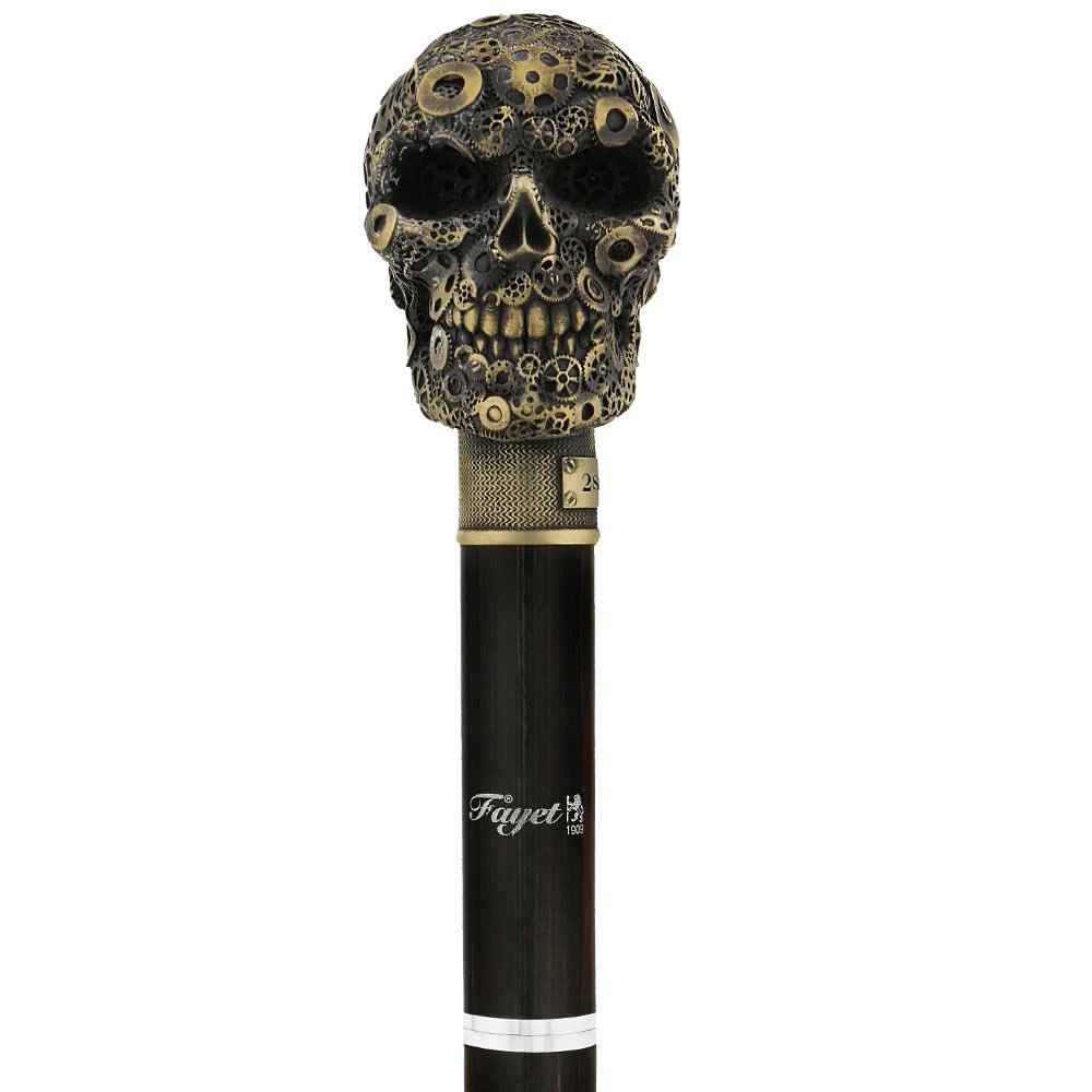 Steampunk Gears & Sword Cane w/ Black Stamina Wood Shaft (Designed by 2 Saints in Paris)