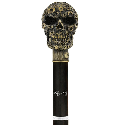 Steampunk Gears & Sword Cane w/ Black Stamina Wood Shaft (Designed by 2 Saints in Paris)