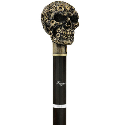 Steampunk Gears & Sword Cane w/ Black Stamina Wood Shaft (Designed by 2 Saints in Paris)