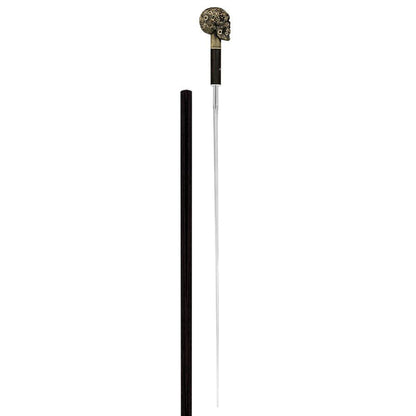 Steampunk Gears & Sword Cane w/ Black Stamina Wood Shaft (Designed by 2 Saints in Paris)