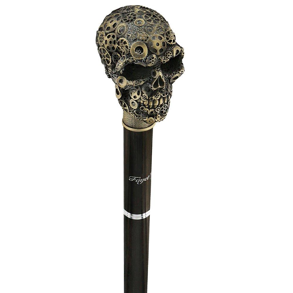 Steampunk Gears & Sword Cane w/ Black Stamina Wood Shaft (Designed by 2 Saints in Paris)
