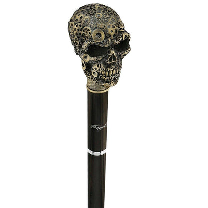 Steampunk Gears & Sword Cane w/ Black Stamina Wood Shaft (Designed by 2 Saints in Paris)