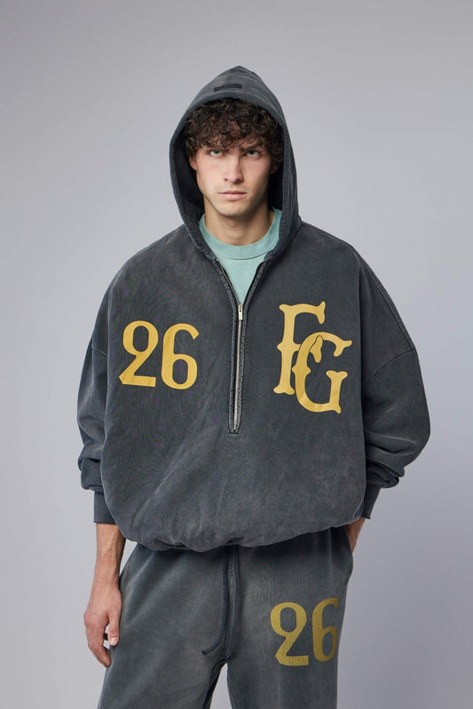 "Baseball Club" Half Zip Hoodie