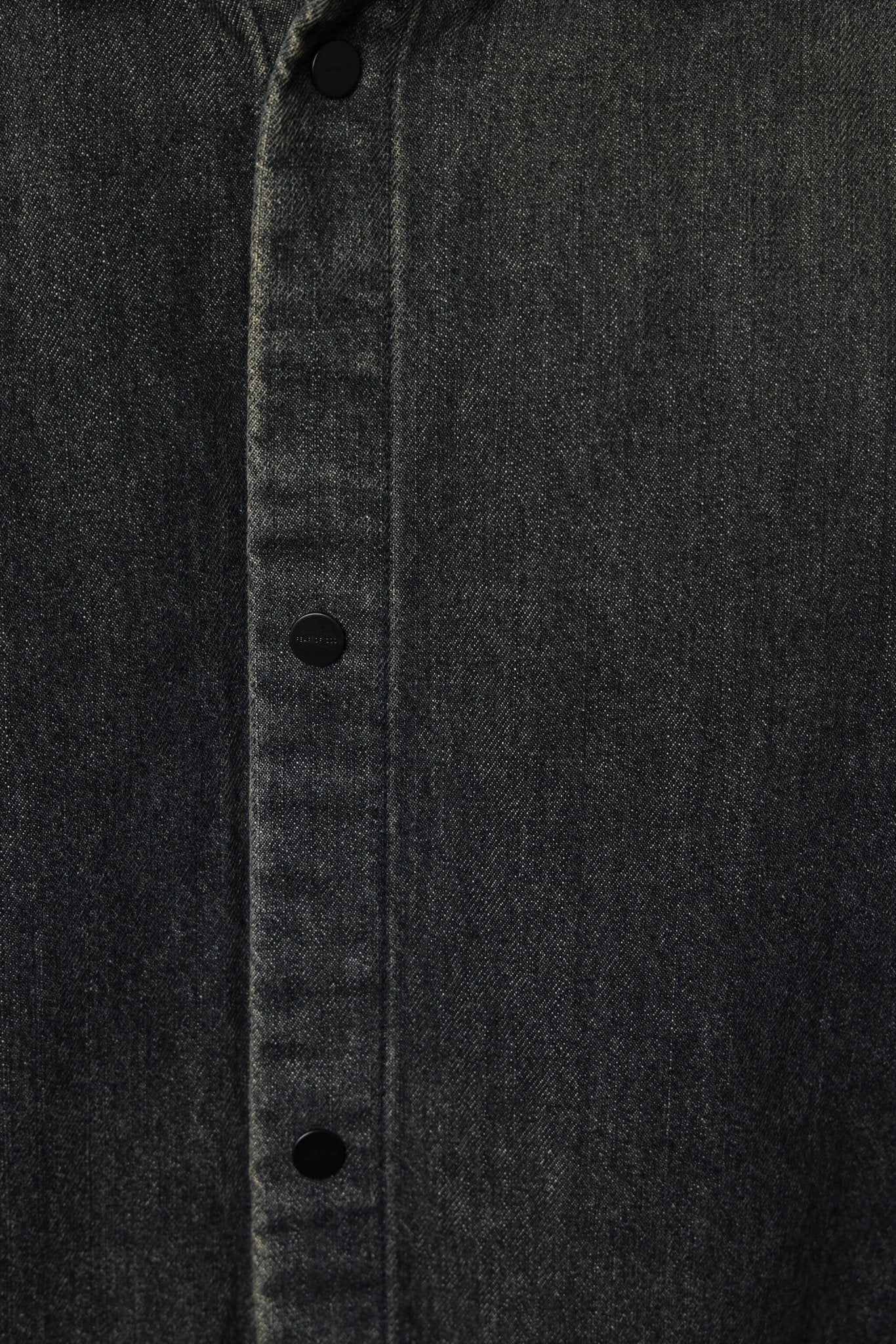Snap Front Denim Overshirt Worn