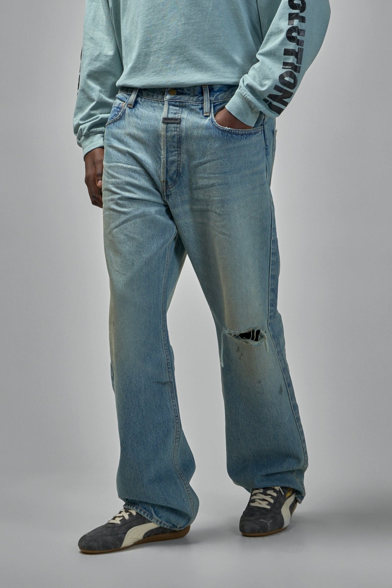 Straight 5 Pocket Jeans