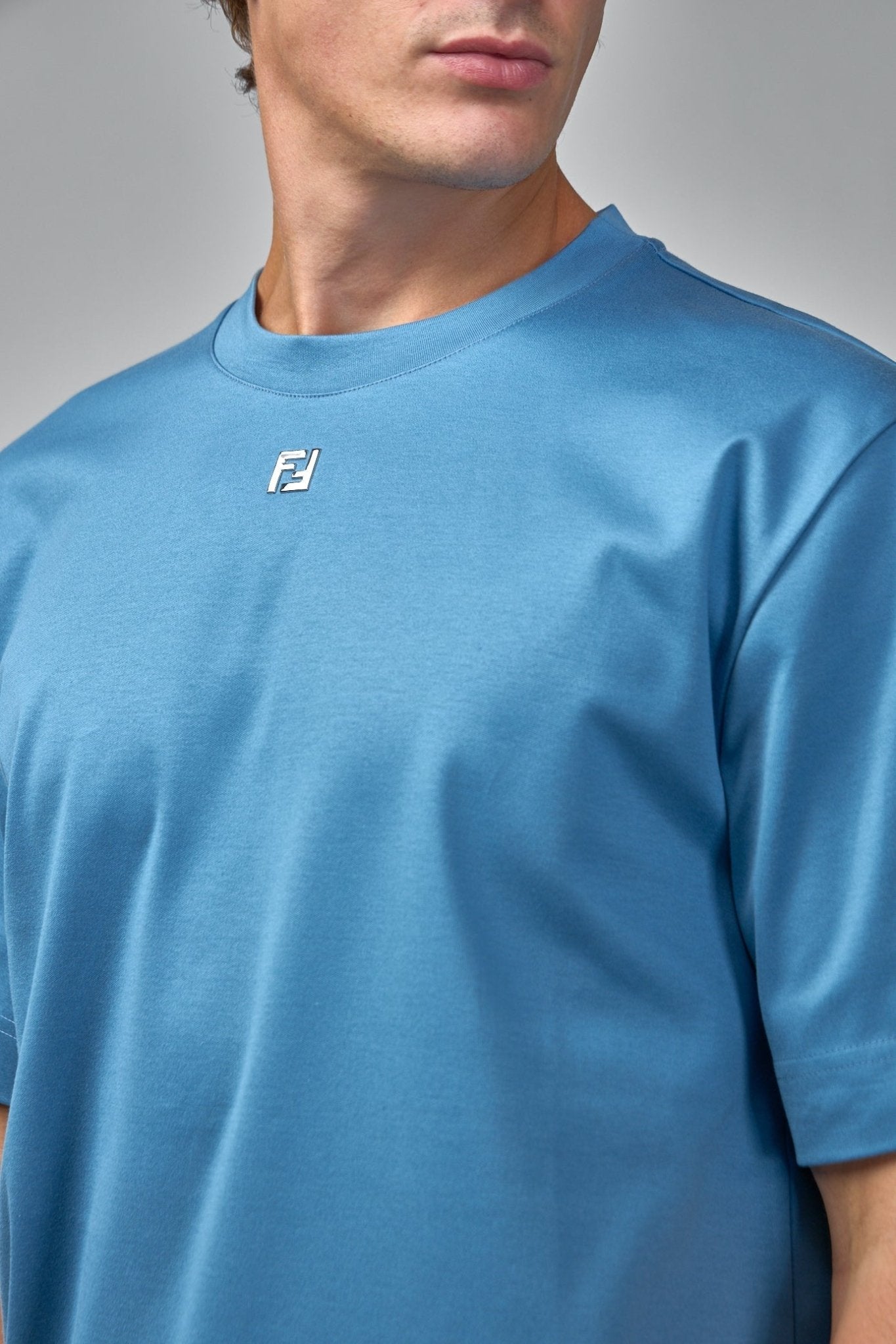 Cotton Ff Metal Detail T-shirt