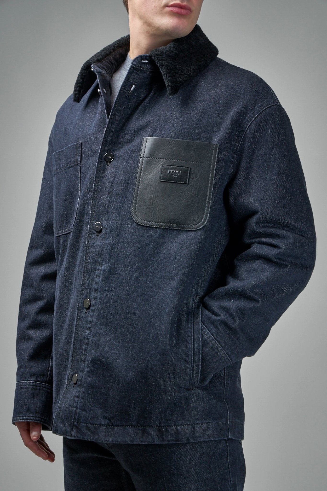 Jacket Woven Fabric Lambram Nero