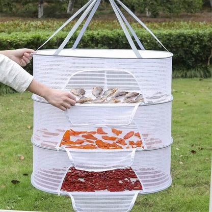 Fishing Net Hanging Dryer Bag Mesh Clothes Drying Basket Rack