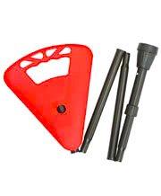 FlipStick Foldable Adjustable Seat Cane with Bag, Available in Black, Blue, and Red