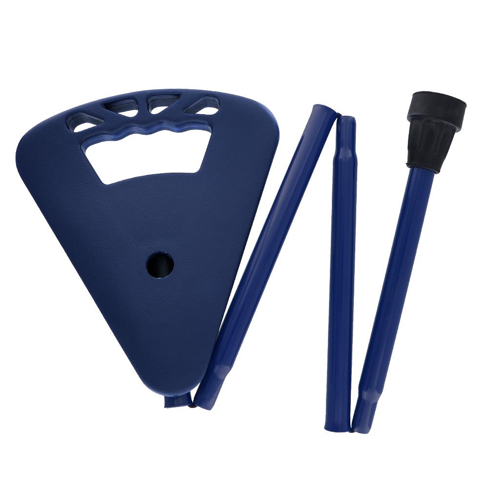 FlipStick Foldable Adjustable Seat Cane with Bag, Available in Black, Blue, and Red