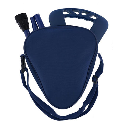 FlipStick Foldable Adjustable Seat Cane with Bag, Available in Black, Blue, and Red
