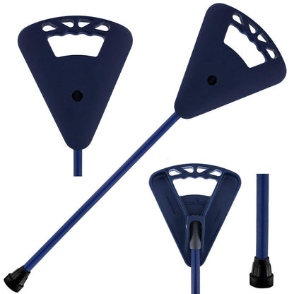 Flipstick Straight Non-Adjustable Seat Cane - Blue