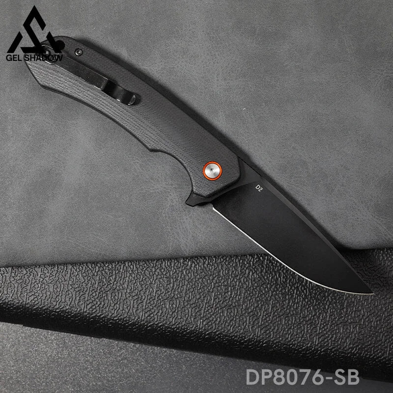 Folding Pocket Knife with D2 Steel, G10 Handle & Ball Bearing Flipper-GS17