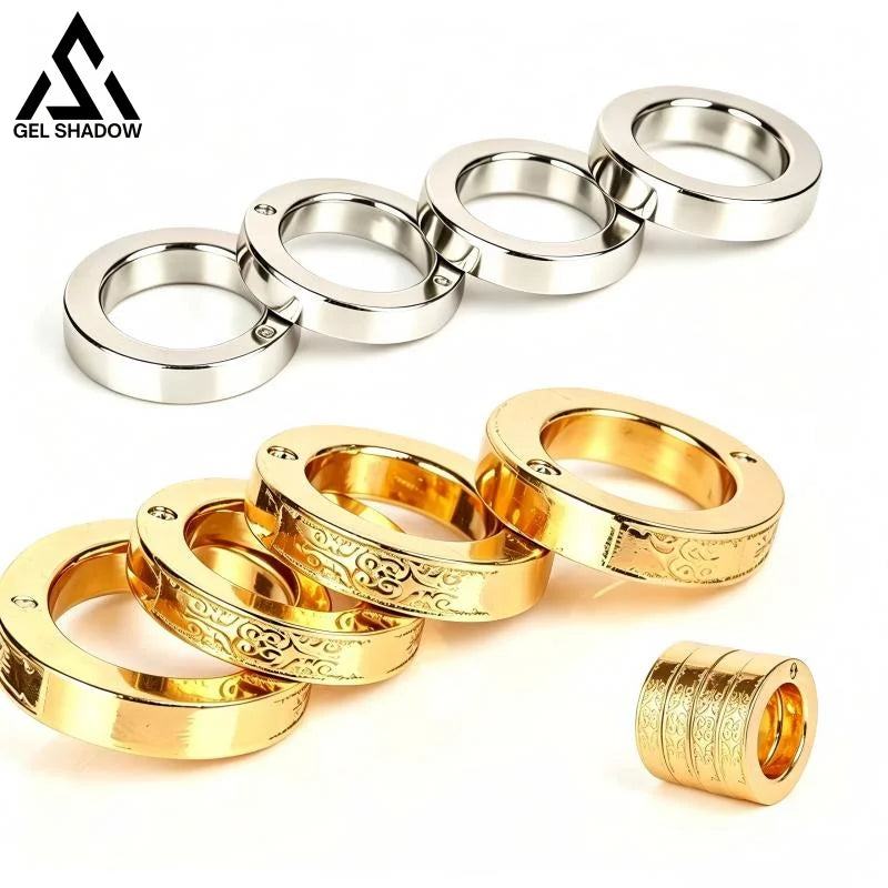 Four Finger Brass Knuckle Duster Fidget Ring Stainless Steel Foldable Defense-GS140