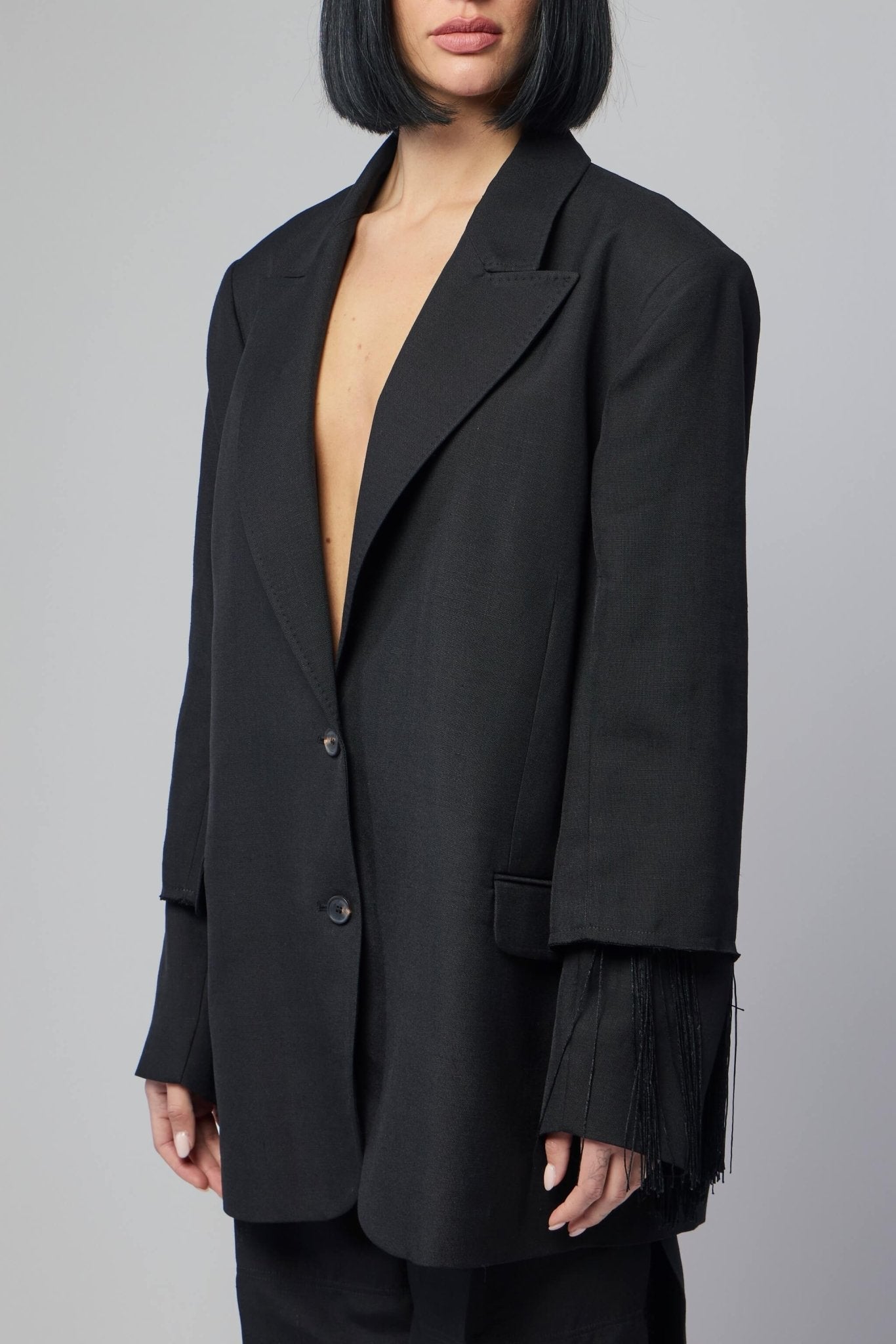 Act Fringed Blazer