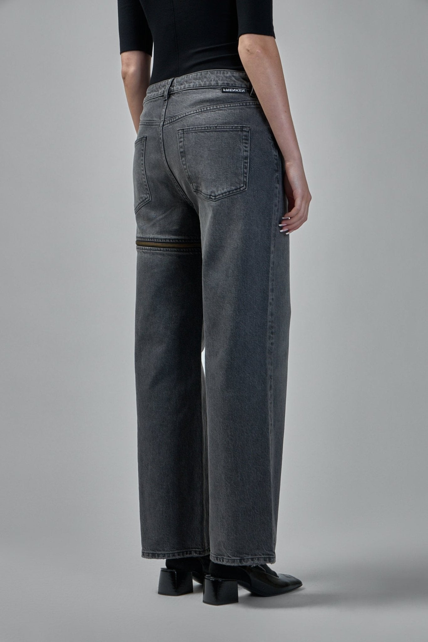 Denim Zipper Trouser