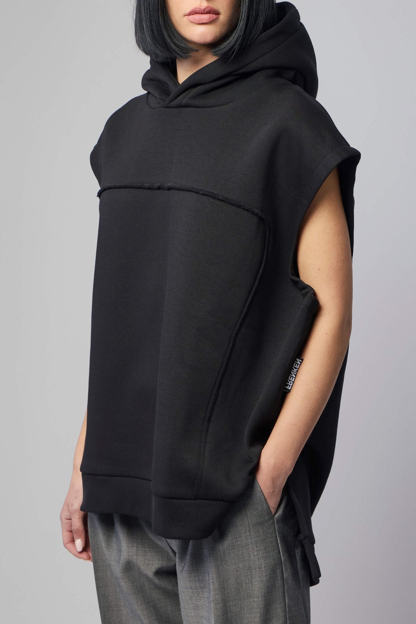 Hood Big Sleeveless Jumper Top