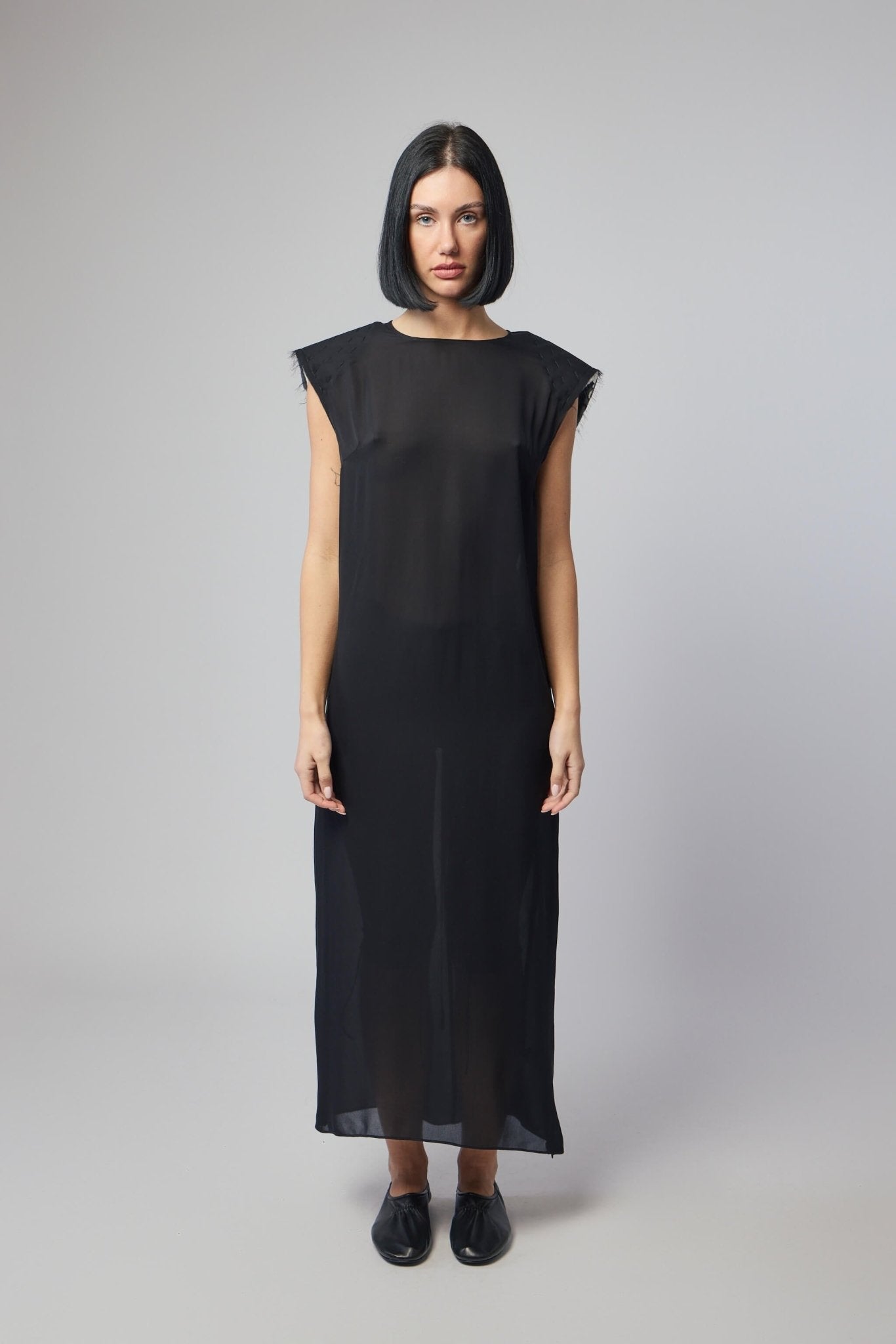Long Silk Georgette Dress