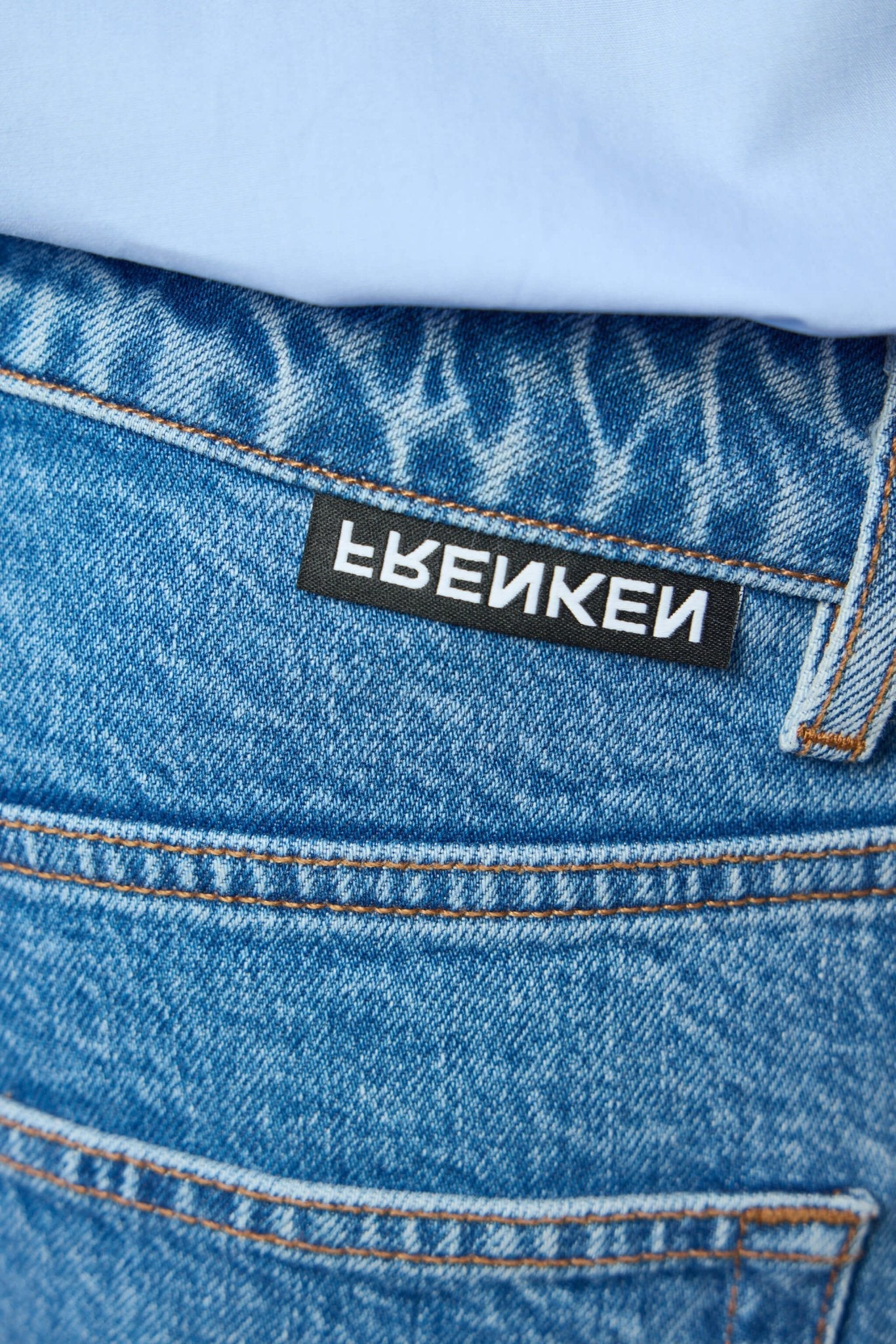 Short Two Color Blue Denim