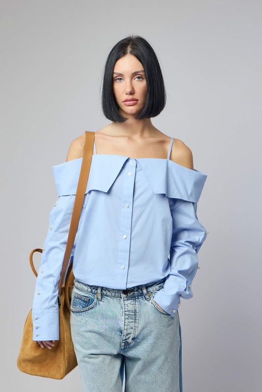 Snap Spaghetti Strap Shirt