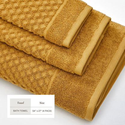 Cotton Diamond Waffle Weave Bath Towel Set - Grayson Collection