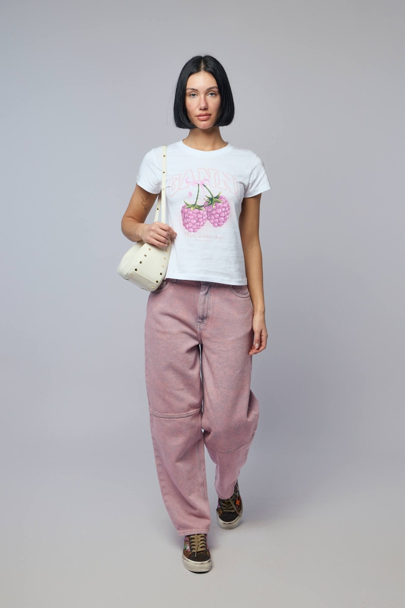 Baby Fit T-shirt with Raspberry