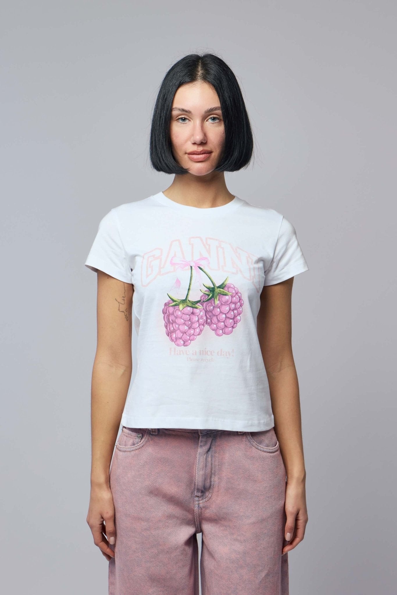 Baby Fit T-shirt with Raspberry