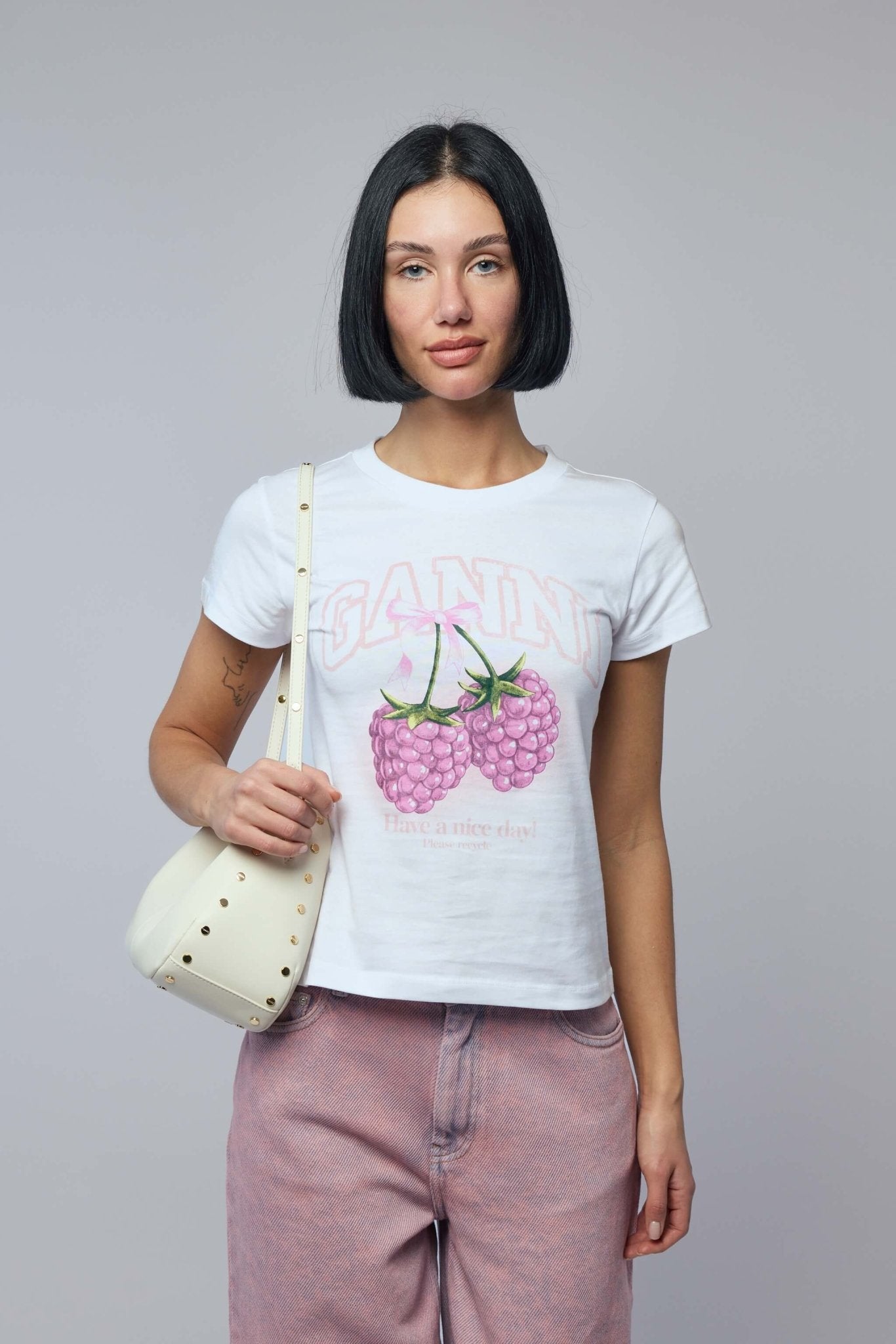 Baby Fit T-shirt with Raspberry