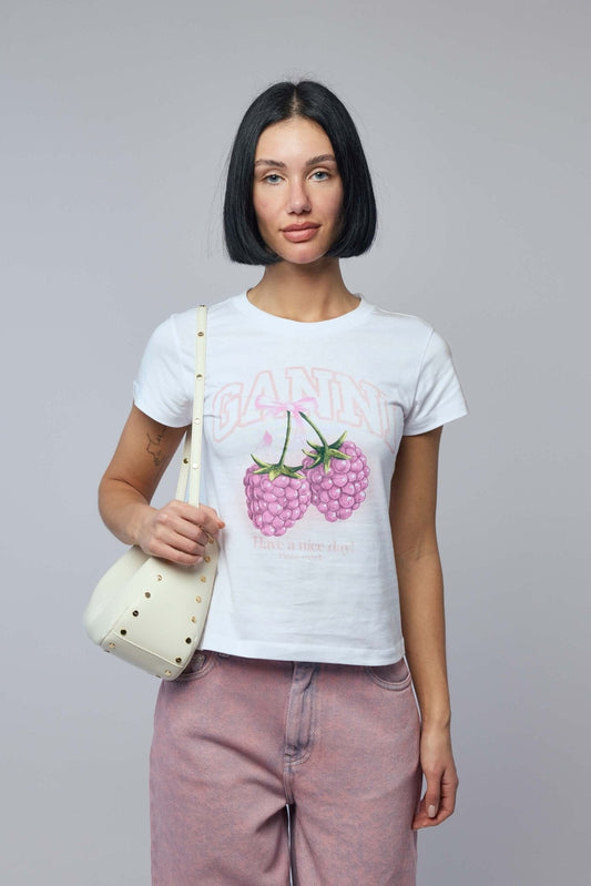 Baby Fit T-shirt with Raspberry