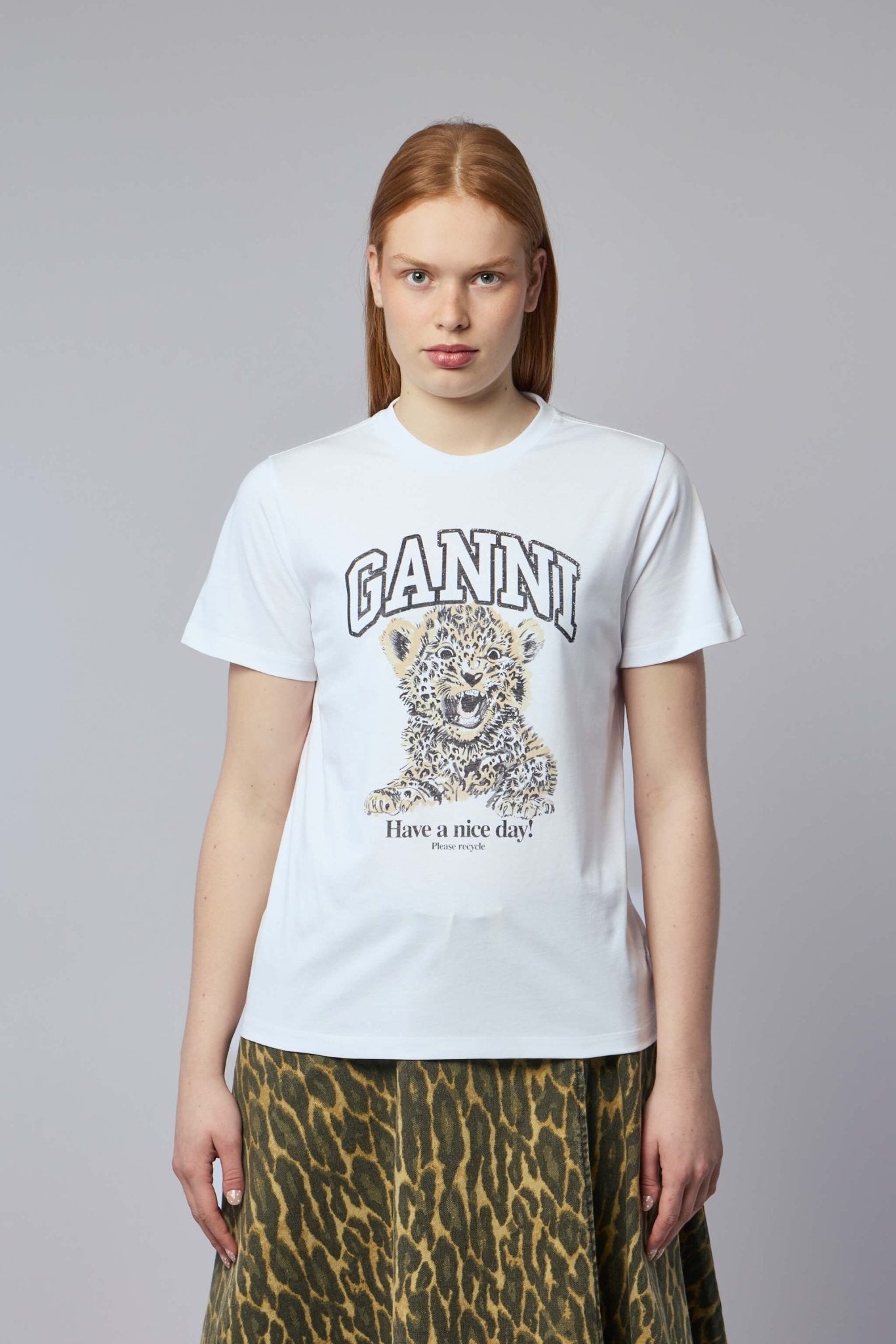Basic Jersey Leopard Relaxed T-shirt
