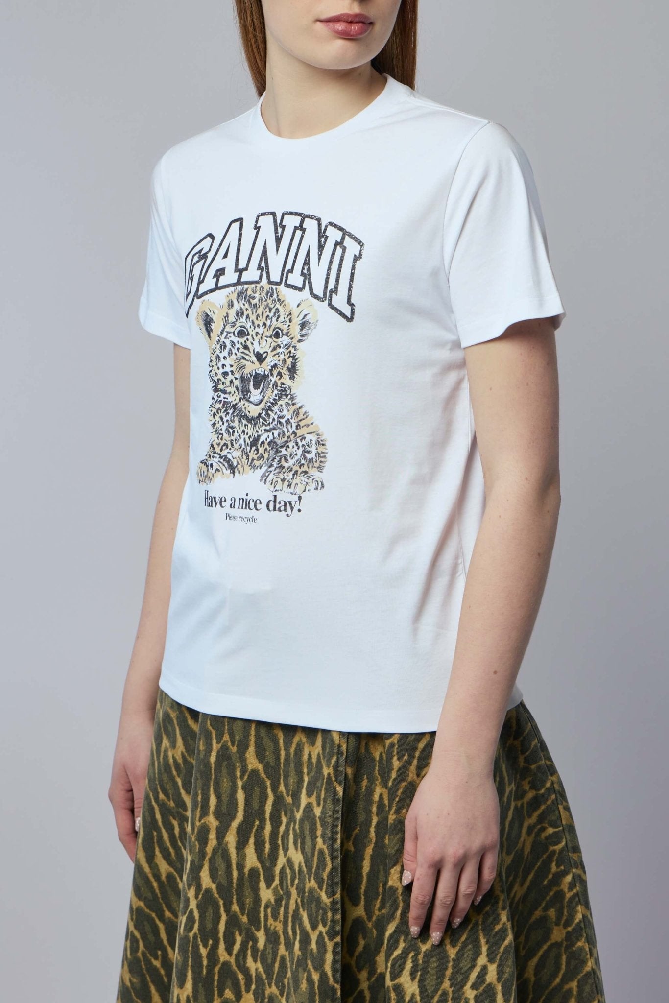 Basic Jersey Leopard Relaxed T-shirt