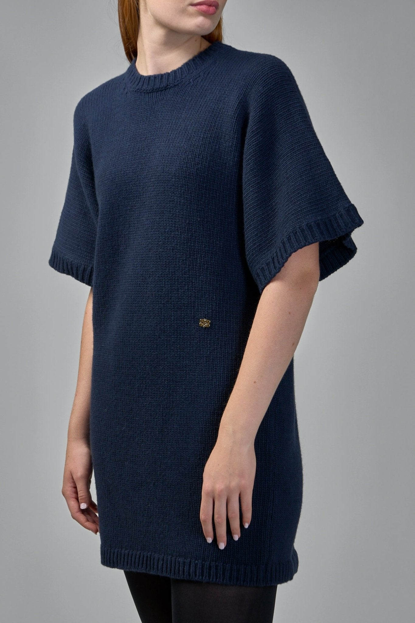Chunky Wool Mix T-shirt Dress