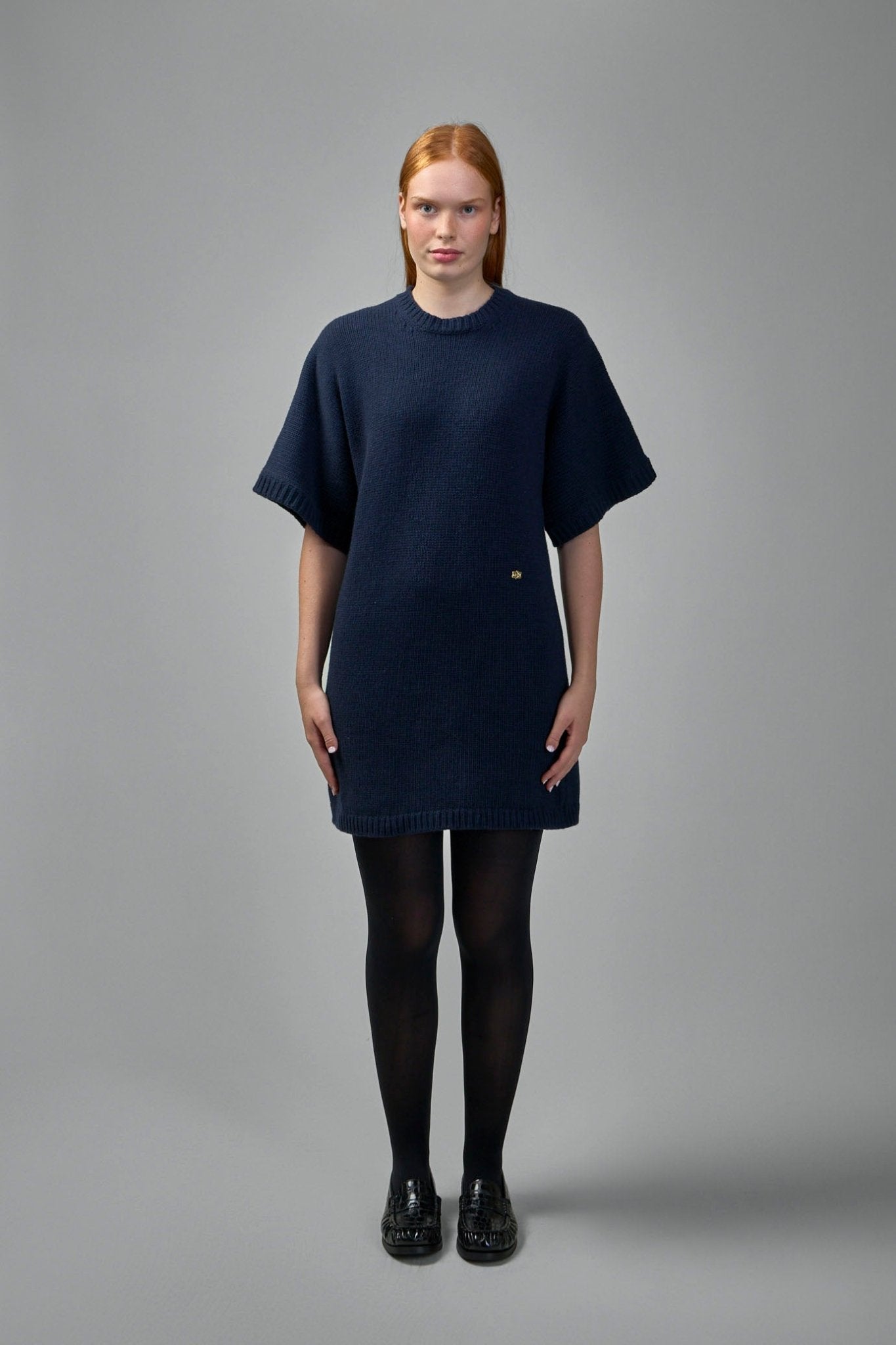 Chunky Wool Mix T-shirt Dress