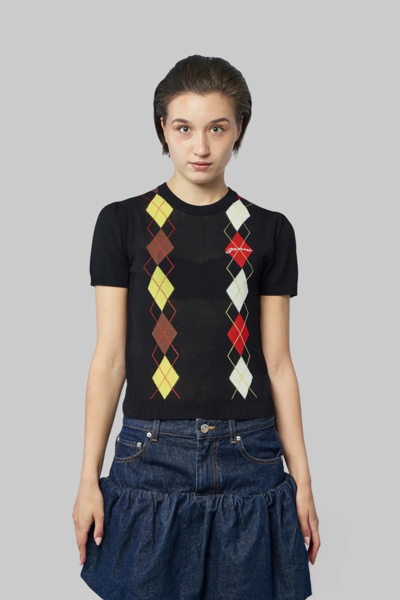 Light Cotton Argyle T-shirt