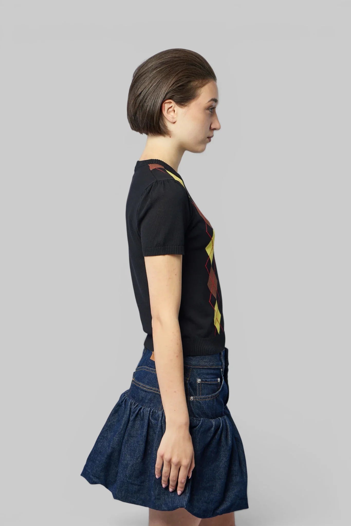 Light Cotton Argyle T-shirt