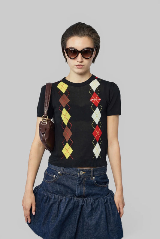 Light Cotton Argyle T-shirt