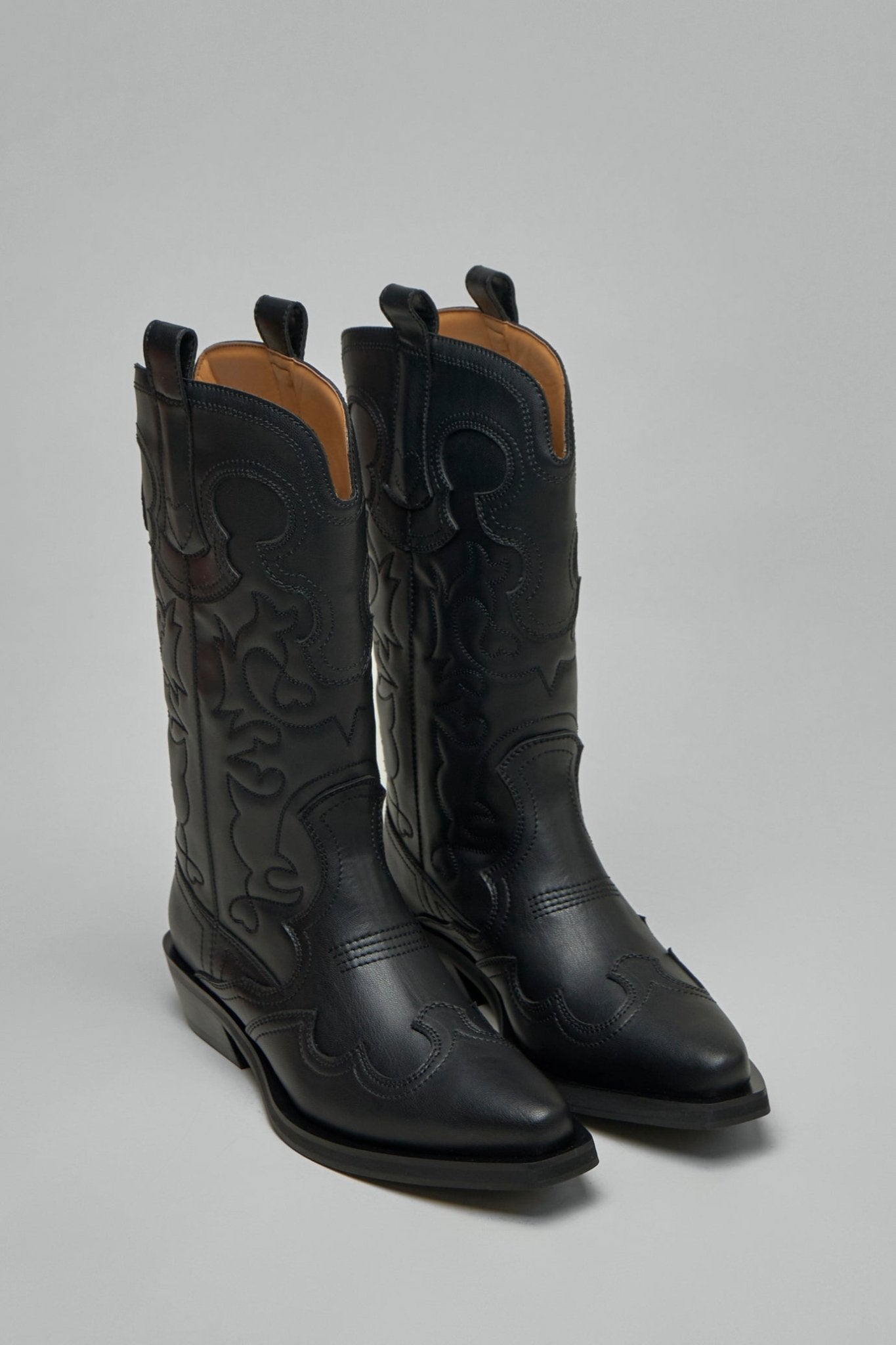 Mid Shaft Embroidered Western Boot