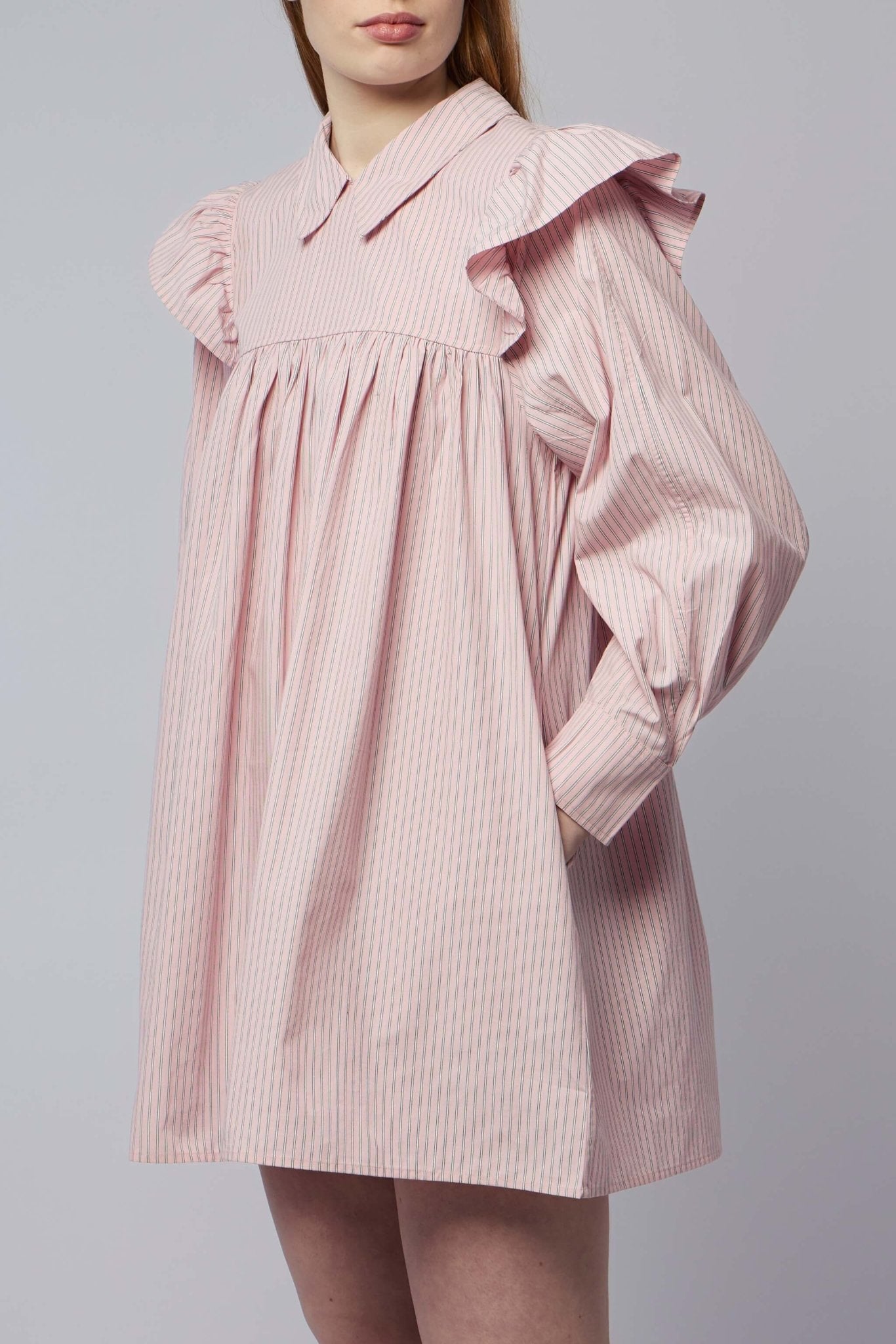 Pink Mini Shirt Dress