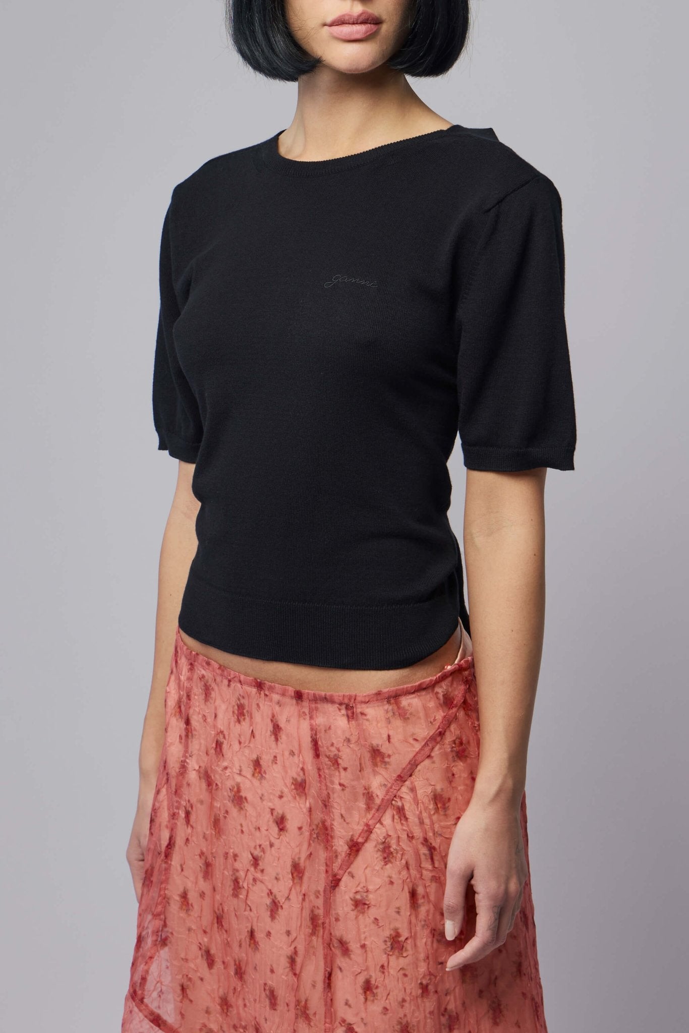 Sheer Cotton Back Tie Top