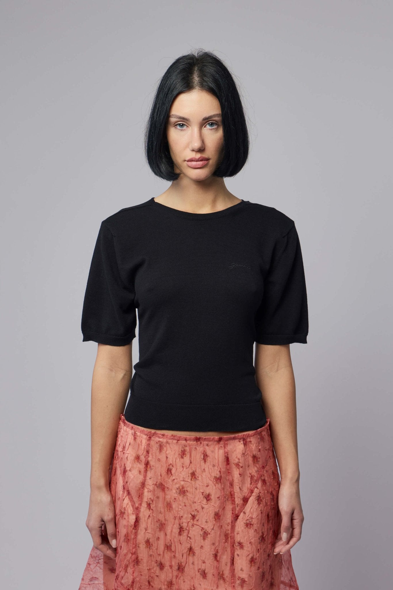 Sheer Cotton Back Tie Top