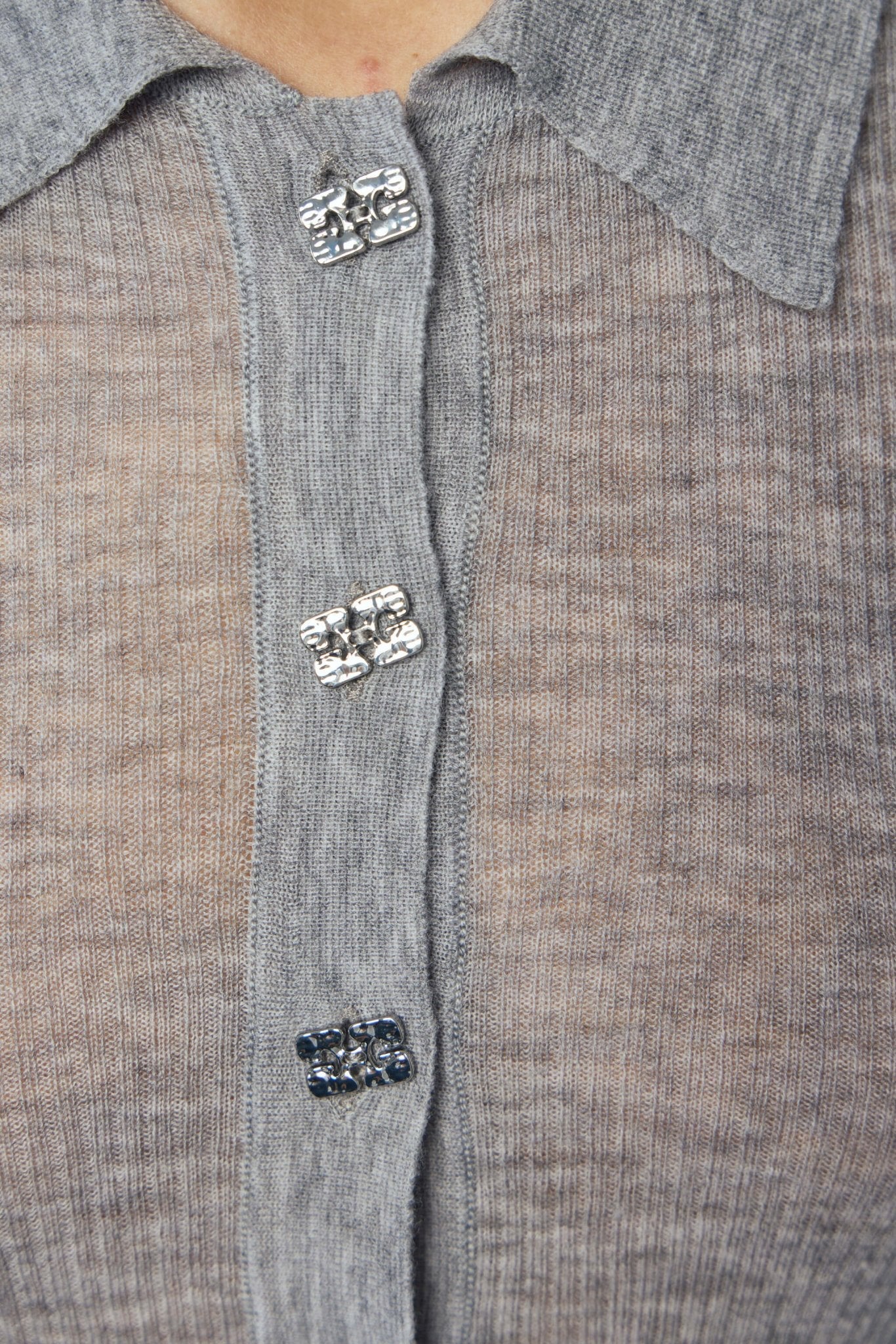 Sheer Wool Ribbed Polo