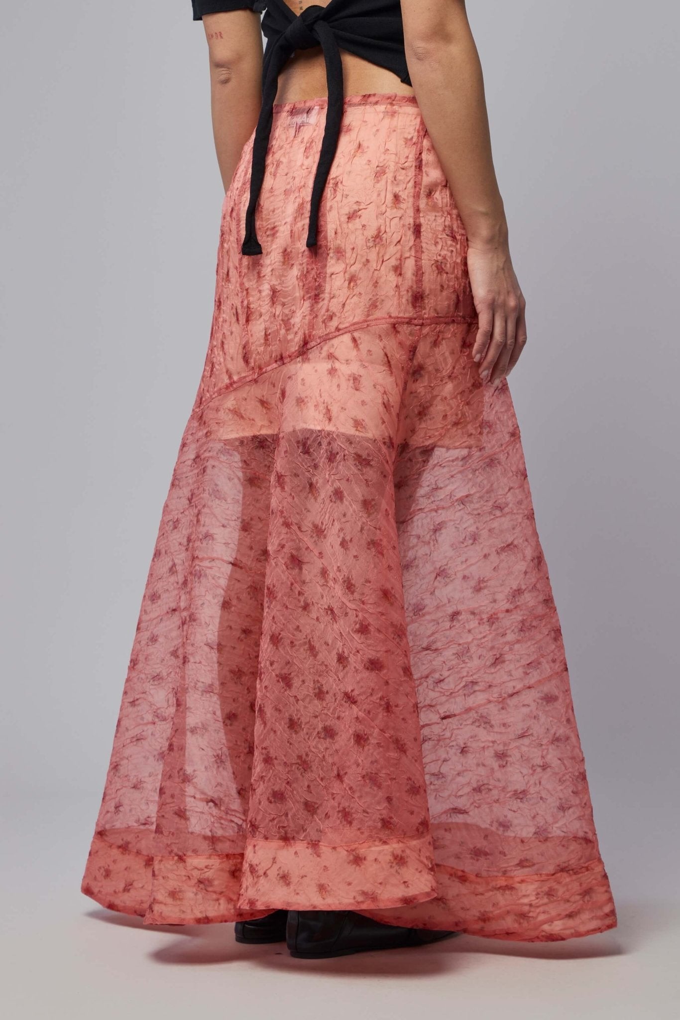 Shibori Organza Fluid Skirt