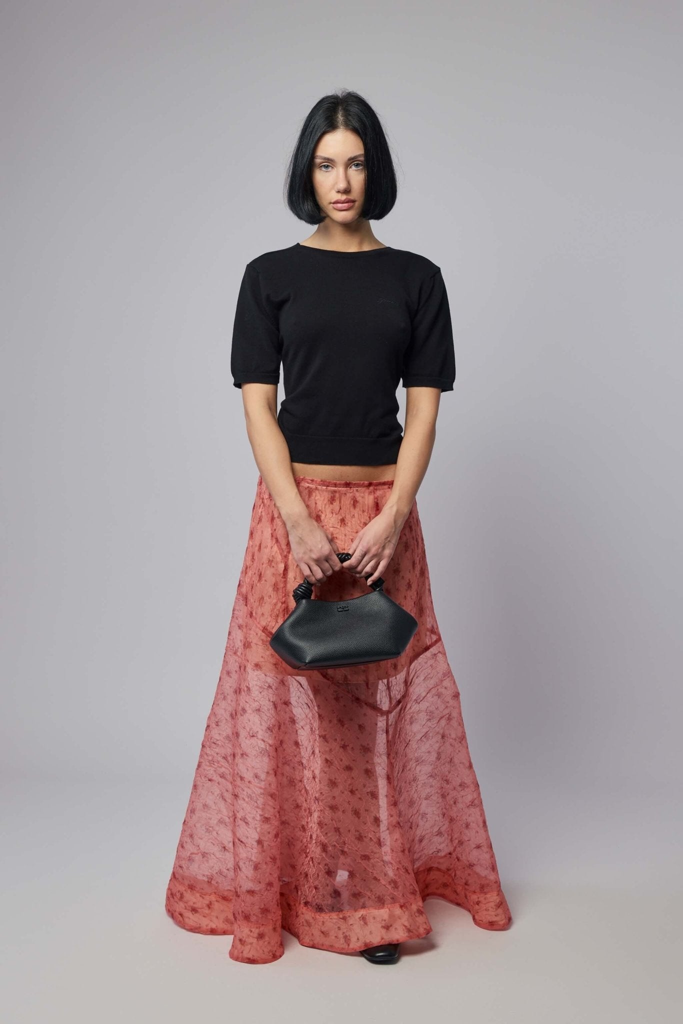 Shibori Organza Fluid Skirt