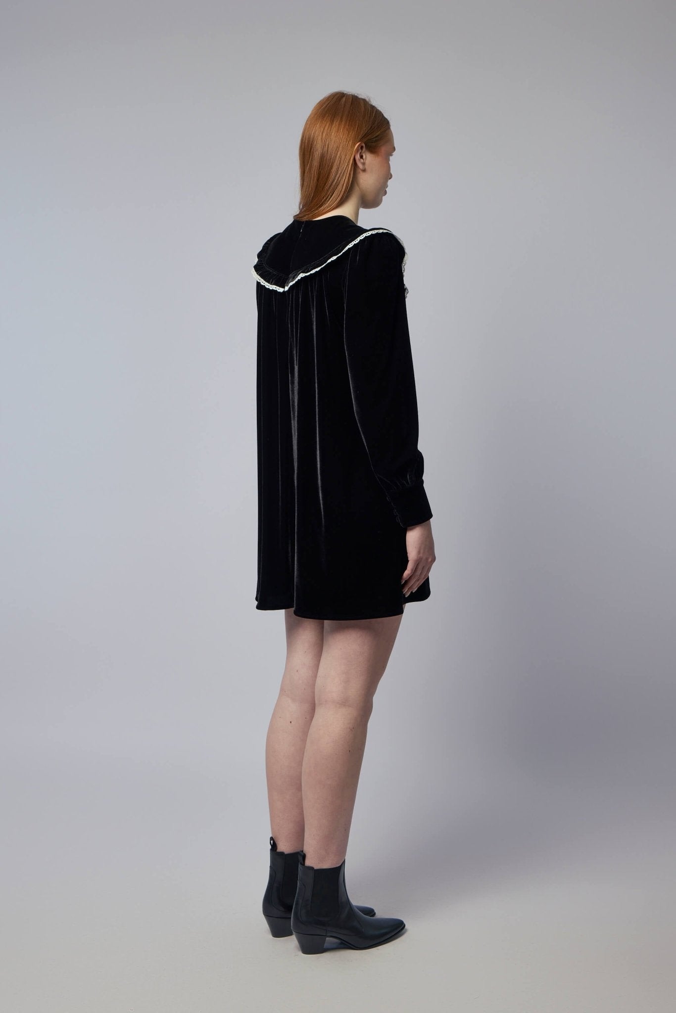 Ruffled Collar Mini Dress