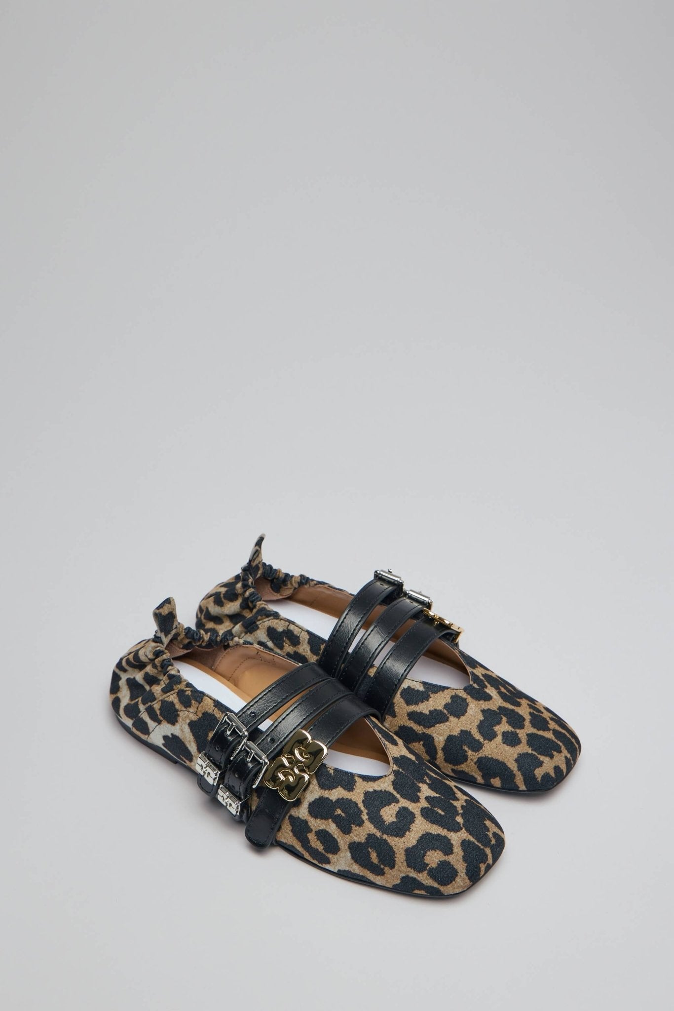 Sue Triple Ballerina Flocked Denim Printed