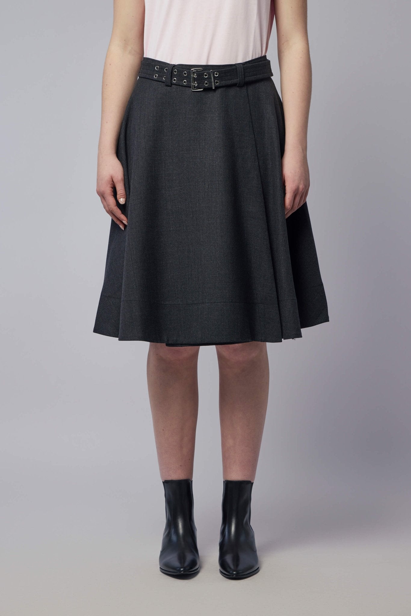 Wool Suiting Wrap Skirt