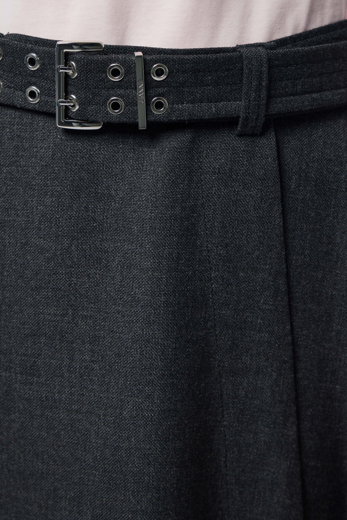 Wool Suiting Wrap Skirt