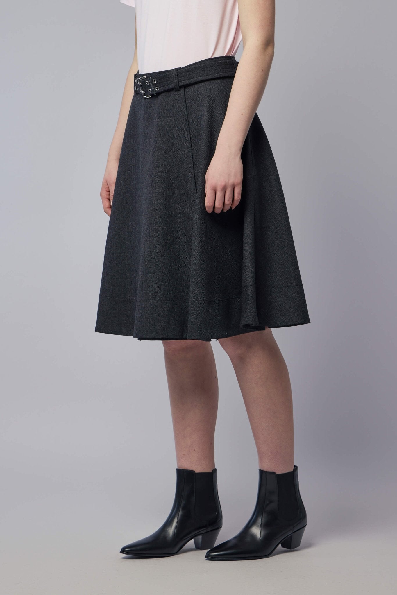 Wool Suiting Wrap Skirt