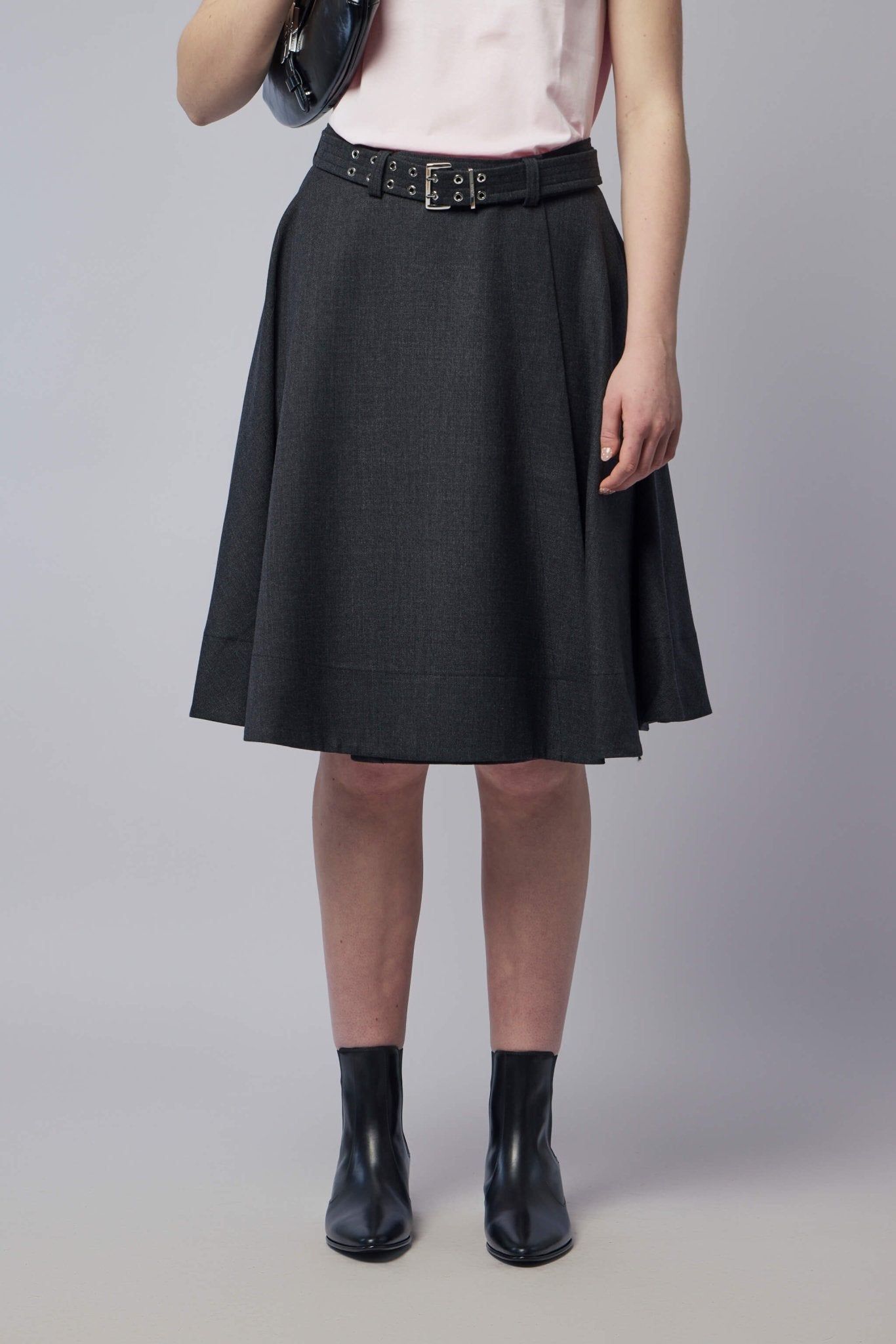 Wool Suiting Wrap Skirt