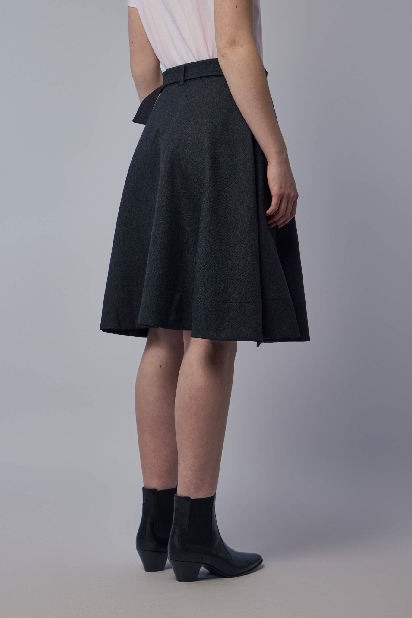 Wool Suiting Wrap Skirt